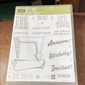 Stampin' Up! Marquee Messages Stamp Set - Black and White
